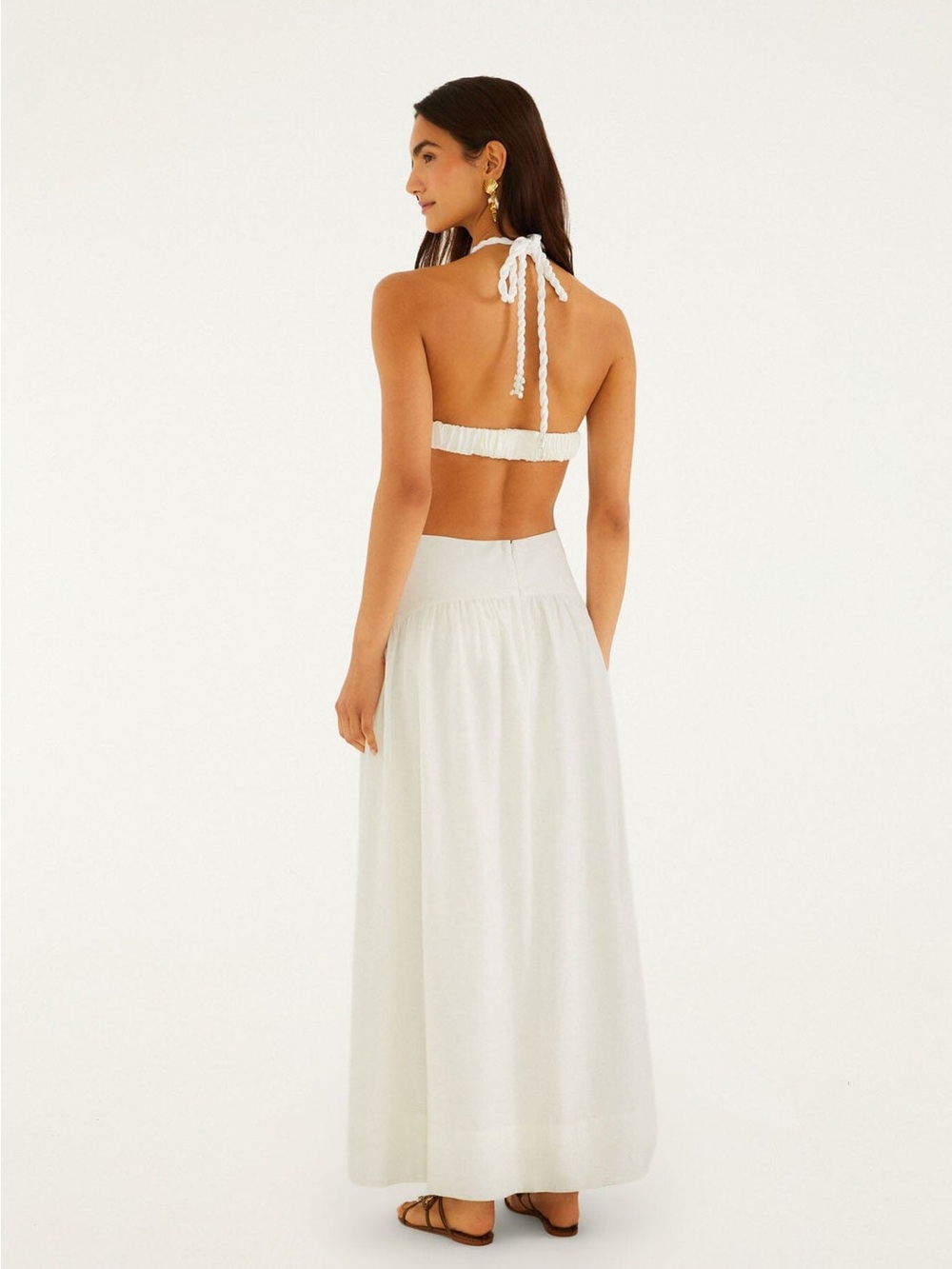 Farm Rio Off-White Coast Stars 3d Bodice Maxi Dress - Picture 3 of 7